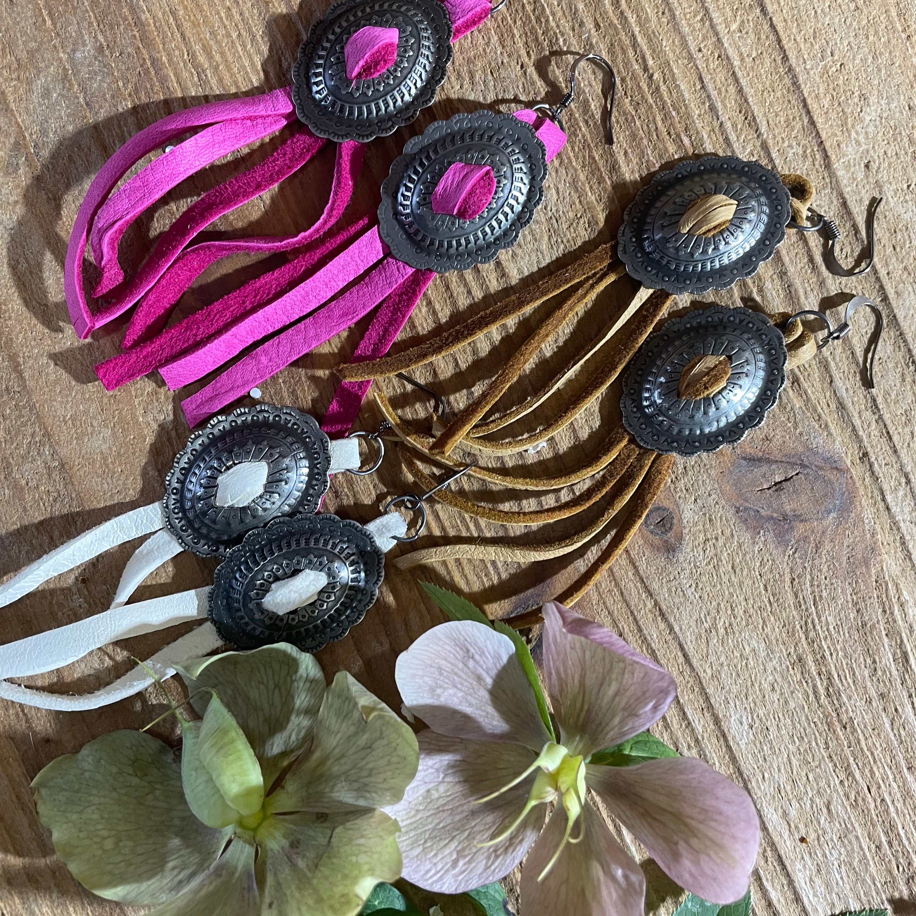 Amarillo Concho Earring-Western Culture Leather