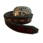 Custom Beaded Belt-Western Culture Leather