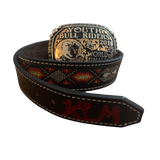 Custom Beaded Belt-Western Culture Leather
