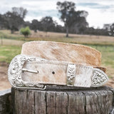 Harriet - Hair on Hide Belt-Western Culture Leather