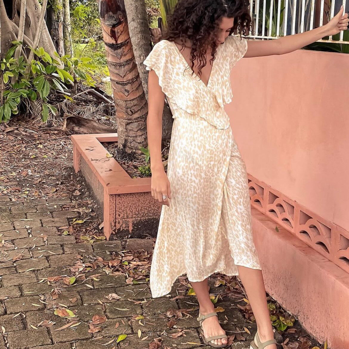 Leonie - Leopard Wrap dress-Western Culture Leather