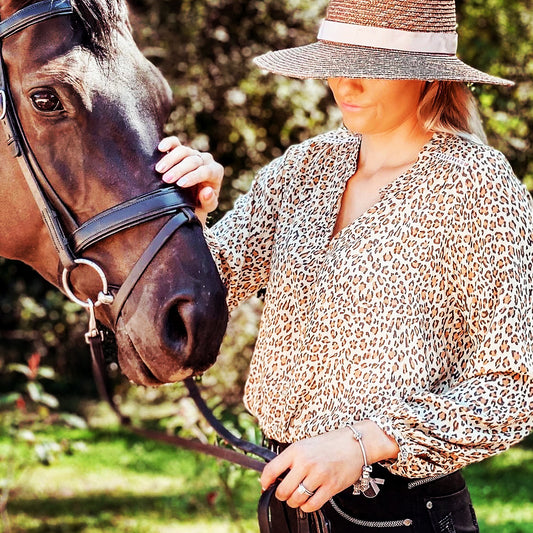 Nirvana Blouse - Leopard-Western Culture Leather