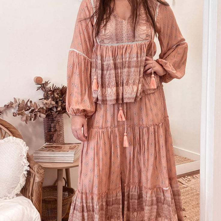 Serenity Blouse - Rose Dawn-Western Culture Leather