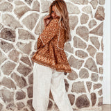 Saba Harem Pant - White Cotton-Western Culture Leather