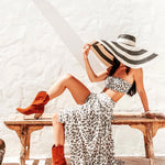 Safari skirt - Leopard print-Western Culture Leather