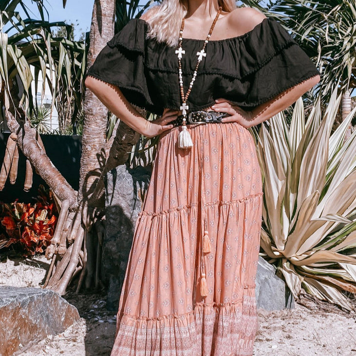 Almost Famous Skirt - Rose Dawn-Western Culture Leather