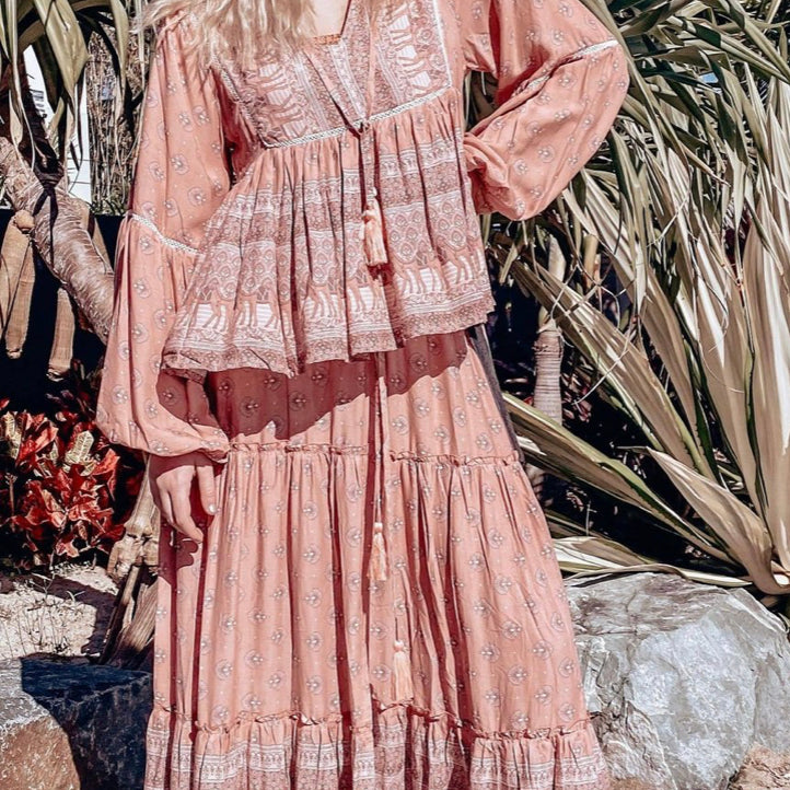 Serenity Blouse - Rose Dawn-Western Culture Leather