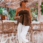 Saba Harem Pant - White Cotton-Western Culture Leather
